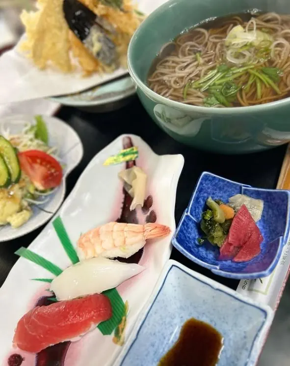 天そば寿司セット